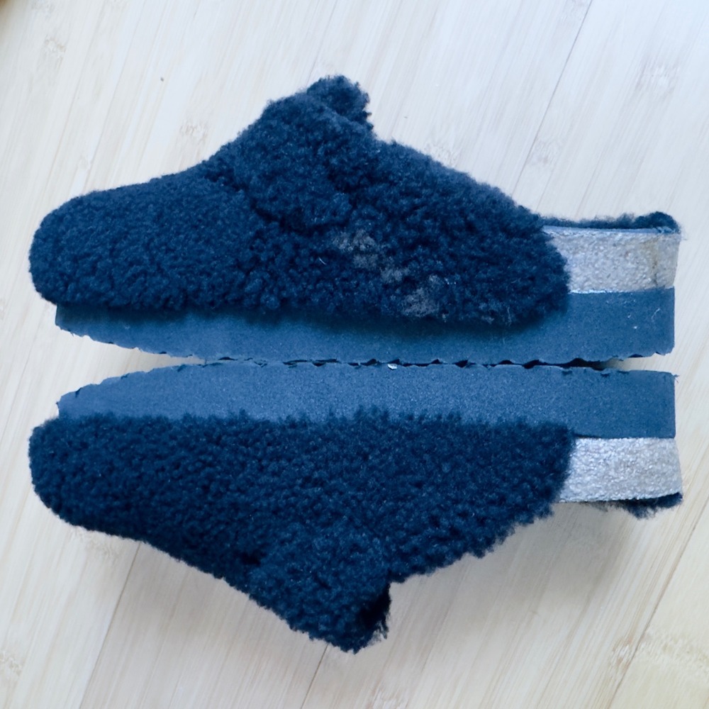 Papillio by Birkenstock Boston Teddy Black Shearling Platform Clogs EU 40 US 9 - Picture 3 of 10